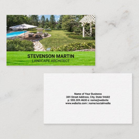 造園 | Grass | Backyard House 名刺 (正面/裏面)