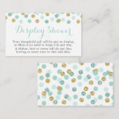 造幣及び金ゴールドグリッターディスプレイシャワー挿入カード エンクロージャーカード (正面/裏面)