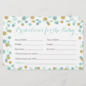 造幣局および金ゴールドベビー予測カードベビー (正面/裏面)