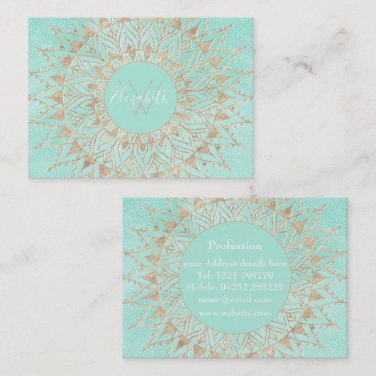 造幣・金ゴールド曼荼羅 名刺 (正面/裏面)