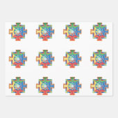 造成水彩曼荼羅 ラッピングペーパーシート (正面)