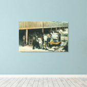 造船所の労働者の出荷用小麦の表示 キャンバスプリント (インサイチュ (ウッドフロア))