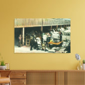 造船所の労働者の出荷用小麦の表示 キャンバスプリント (インサイチュ (リビング))