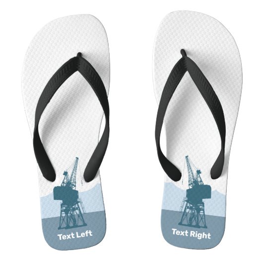 造船所クレーン ビーチサンダル (フットベッド)