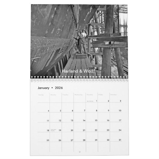 造船所 カレンダー (1月 2026)