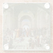 連のdellaからのアテネの学校、 ガラスコースター (裏面)