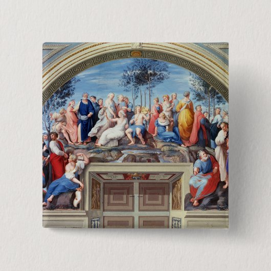 連のdella SからのParnassusそしてDisputa、 缶バッジ (正面)