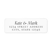 連エレガントフォーマル名の結婚差出人住所 ラベル (正面)