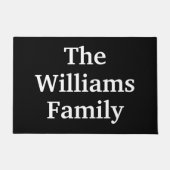 連カスタマイズ合の姓の黒 ドアマット (正面)