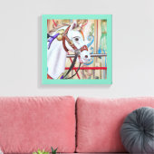 連メリー列色彩の鮮やか16周馬キャンバス キャンバスプリント (インサイチュ (リビング))