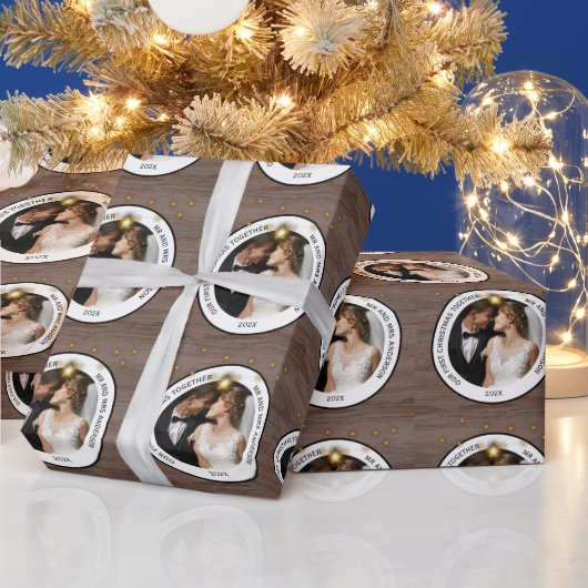 連モダン結素朴初めてのクリスマス ラッピングペーパー (クリスマス)