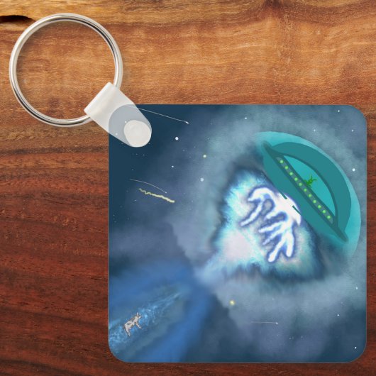 連モー外 キーホルダー (正面)