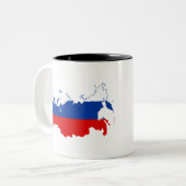 連ロシアの盟 – ロシア/国旗/地図/色 ツートーンマグカップ (正面左)