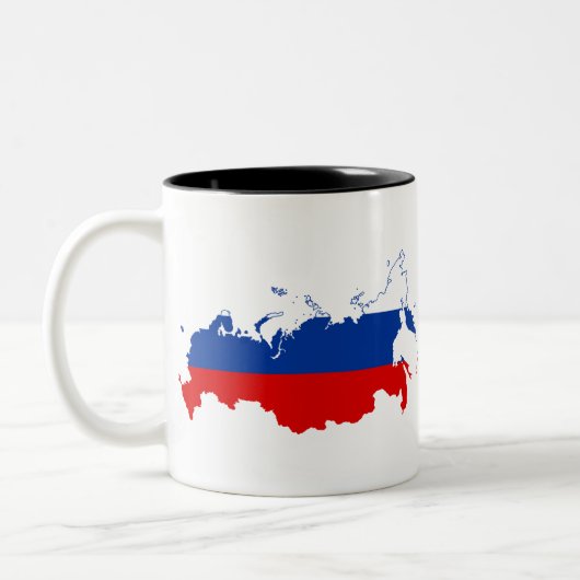 連ロシアの盟 – ロシア/国旗/地図/色 ツートーンマグカップ (左)