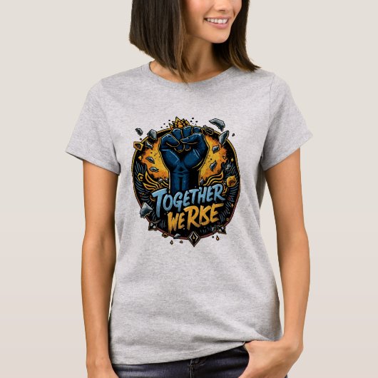 連動アームを特徴とする十二番目のサークルエンブレム Tシャツ (正面)