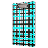 連動ストライプ白黒ティール（緑がかった色） クリップボード (左)