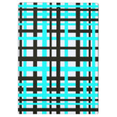 連動ストライプ白黒ティール（緑がかった色） クリップボード (裏面)