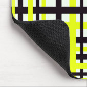 連動ストライプ白黒黄 マウスパッド (コーナー)