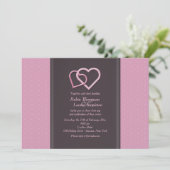 連動ハートレズビアン結婚式招待状 招待状 (スタンド正面)