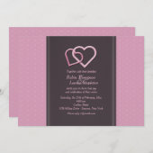 連動ハートレズビアン結婚式招待状 招待状 (正面/裏面)