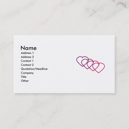 連動ハート名刺 名刺 (正面)