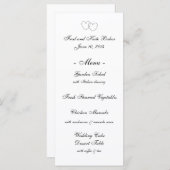 「連動ハート」メニュー・カード メニュー (正面/裏面)