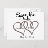 連動ハート – 日付の保存 案内ポストカード (正面/裏面)