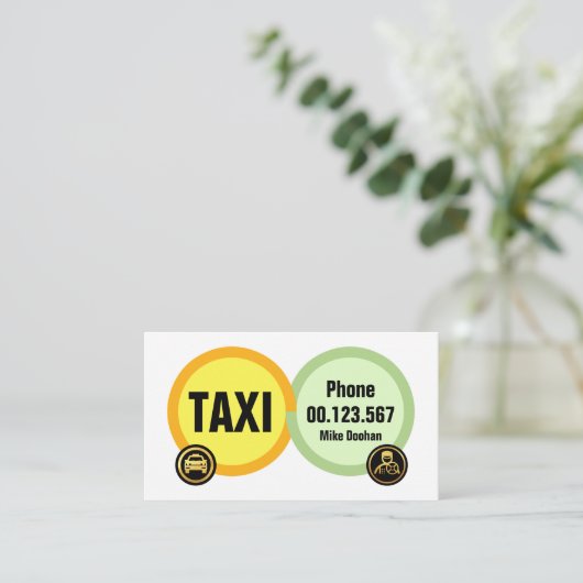 連動型タイヤタクシー輸送 名刺 (スタンド正面)