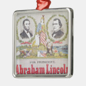 連合のための選挙のキャンペーンポスター メタルオーナメント (左)