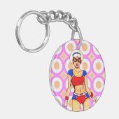 連合ジャッキー-ミステリー女の子によってすごいヒロイン キーホルダー (正面左)