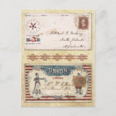 連合付き南北戦争封筒の消印 ポストカード (正面)