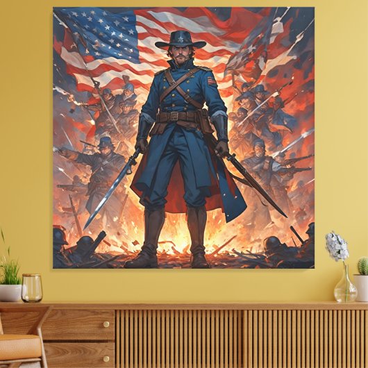 連合司令官の最後の立ち位置 キャンバスプリント (インサイチュ (リビング))