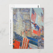 連合国の日、1917年5月Childe Hassam著、ヴィンテージアート ポストカード (正面/裏面)