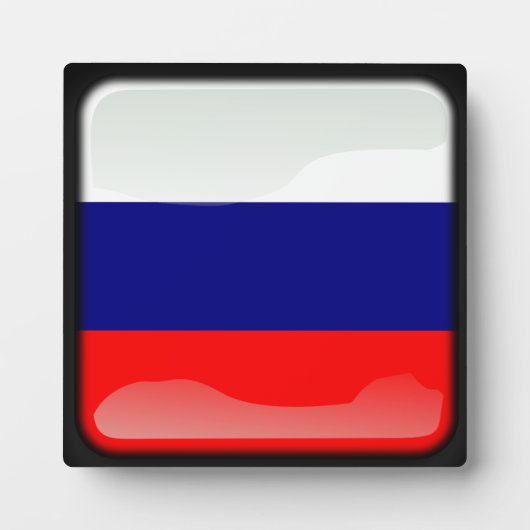 連合国ロシアの旗 フォトプラーク (正面)