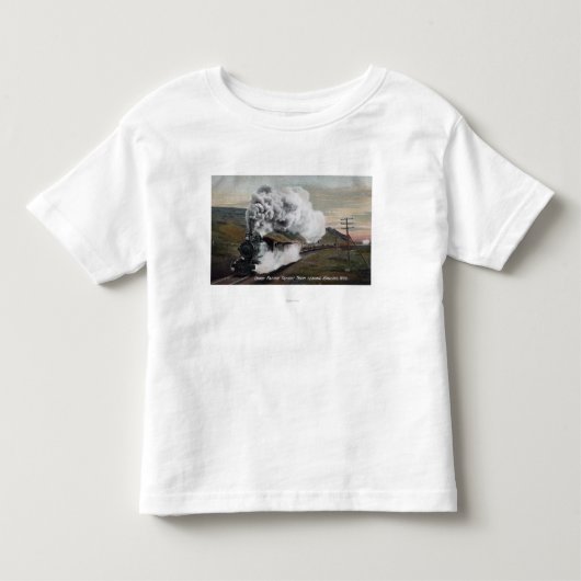 連合太平洋の貨物列車の眺め トドラーTシャツ (正面)