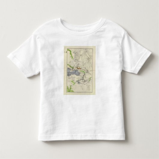 連合太平洋の鉄道の地図からのグリーンリバー トドラーTシャツ (正面)