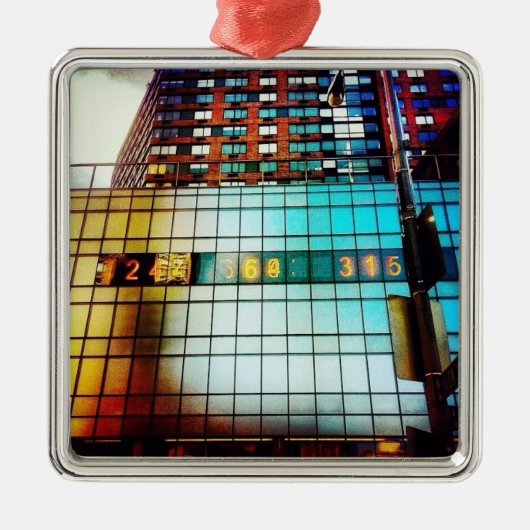 連合正方形 メタルオーナメント (正面)