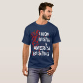 連合破裂はアメリカの破裂です Tシャツ (正面フル)