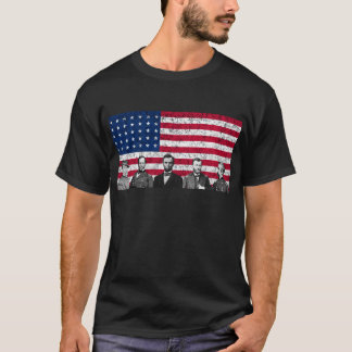連合英雄および米国旗 Tシャツ