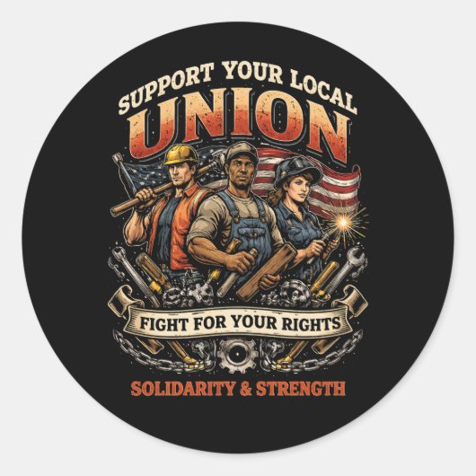 連帯と力 ラウンドシール (正面)