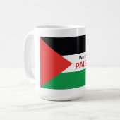 連帯のためのsip:パレスチナ国旗のコーヒーマグ コーヒーマグカップ (正面左)