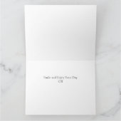 連帯労働者の統一労働日と米国の国旗 サンキューカード (内部)