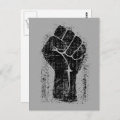 連帯拳グランジスタイル ポストカード (正面/裏面)