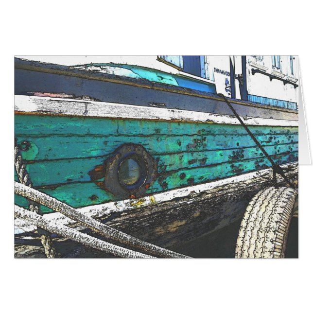 連打されたボートカード (正面横)