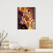 連石の火柱の鬼の層きめつのヤブ ポスター (キッチン)