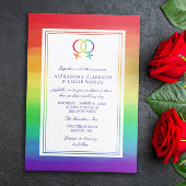 連結された金星記号 |レズ結婚ビアン 招待状