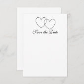 "連結のハート"の保存日付カード セーブザデート (正面/裏面)