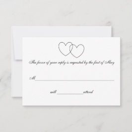 "連結のハート"の応答カード 出欠カード