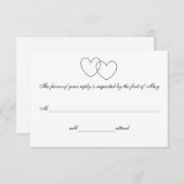 "連結のハート"の応答カード 出欠カード (正面/裏面)