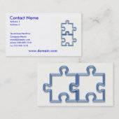 連結のパズルは名刺を継ぎ合わせます 名刺 (正面/裏面)